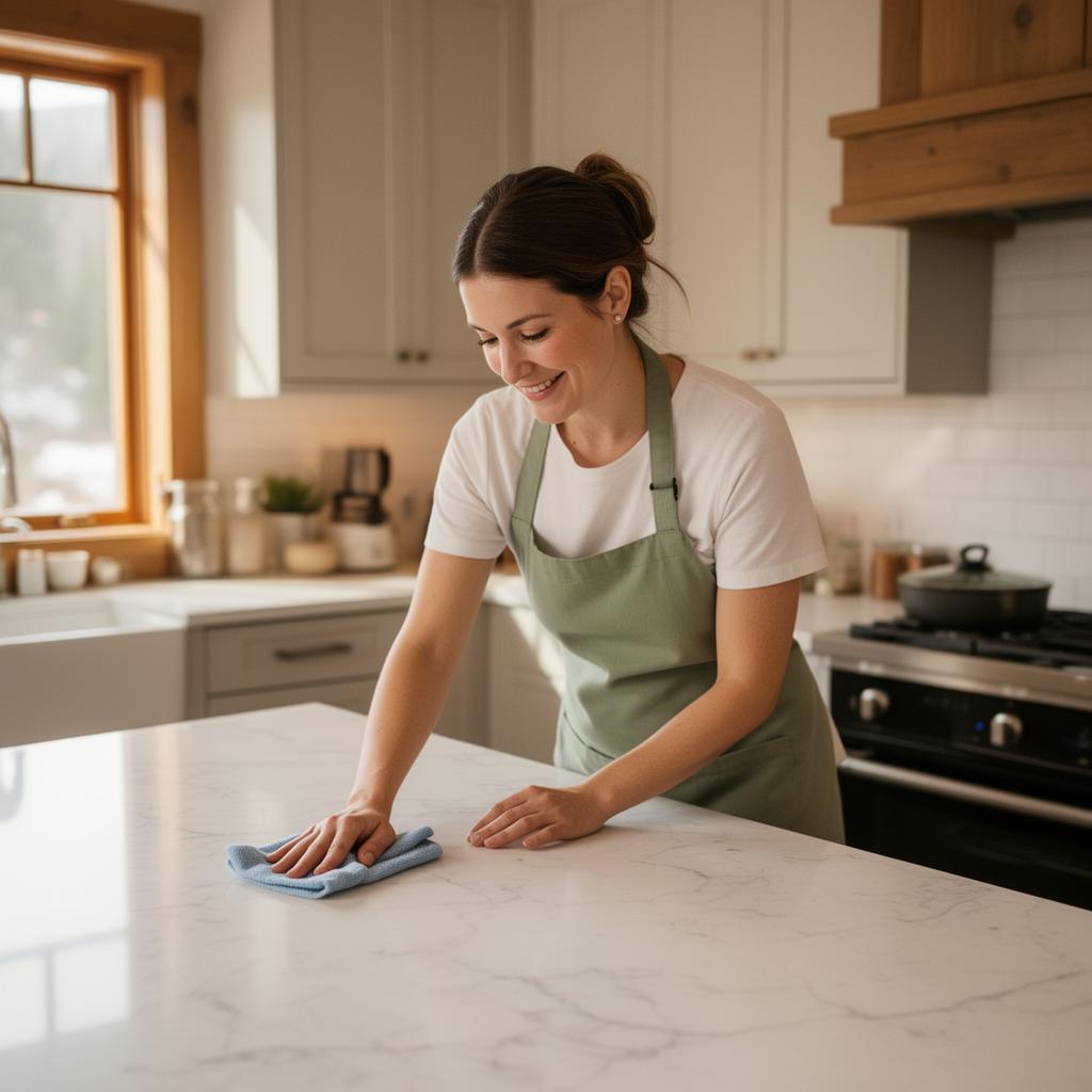 Member of the Tehachapi Cleaning Co. team
